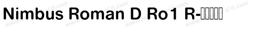 Nimbus Roman D Ro1 R字体转换